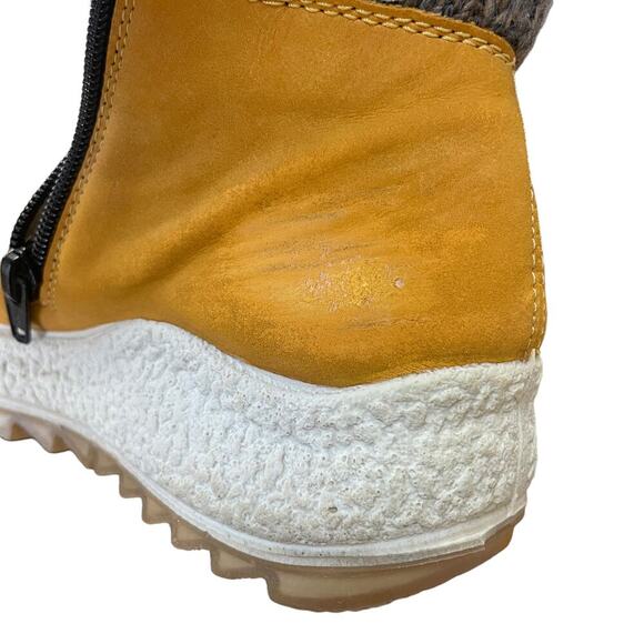 Rieker Yellow/Tan Side-Zip Lace Ankle Boots   - Size 37 - Picture 4 of 16